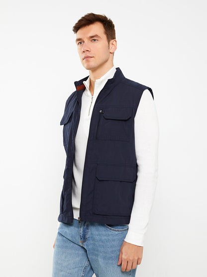 Standard Mold Stand Collar Men's Vest