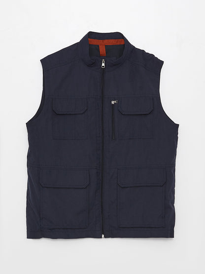 Standard Mold Stand Collar Men's Vest