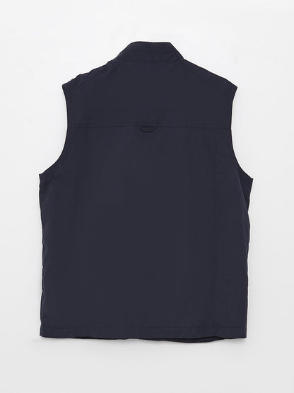 Standard Mold Stand Collar Men's Vest