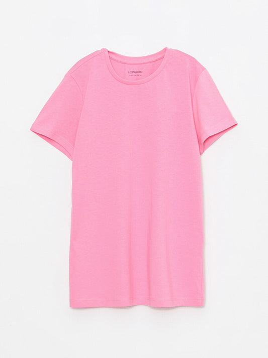 Crew Neck Basic Short Sleeve Cotton Girls' T-Shirt