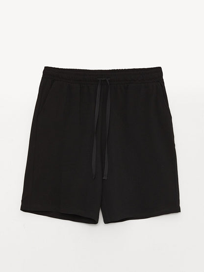 Women's Flat Pique Shorts with Elastic Waist