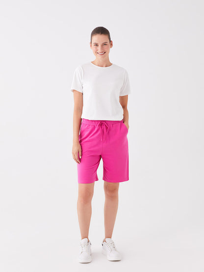 Women's Elastic Waist Straight Shorts