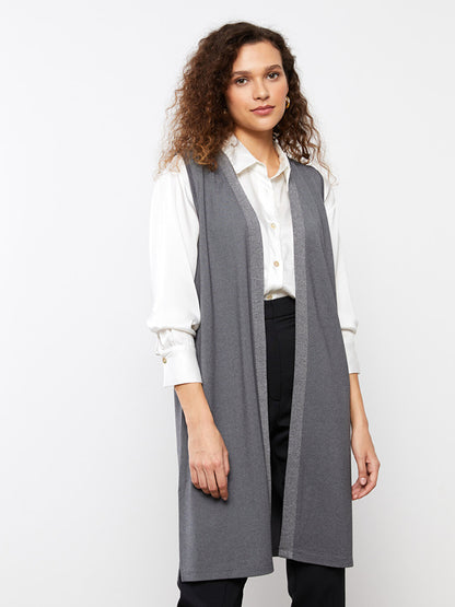 Women's Shawl Collar Plain Vest