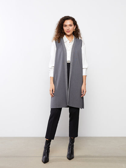 Women's Shawl Collar Plain Vest