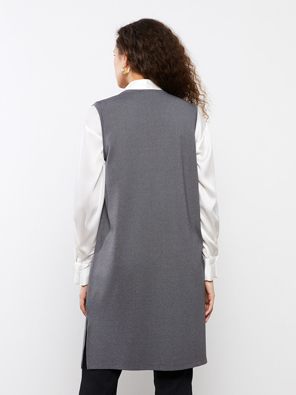 Women's Shawl Collar Plain Vest