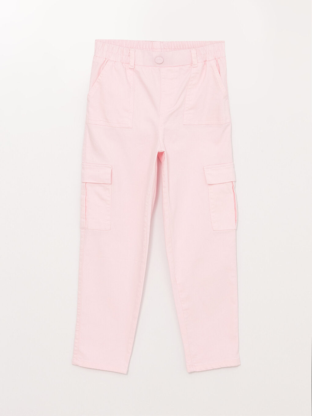 Gabardine Girl's Trousers with Elastic Waist