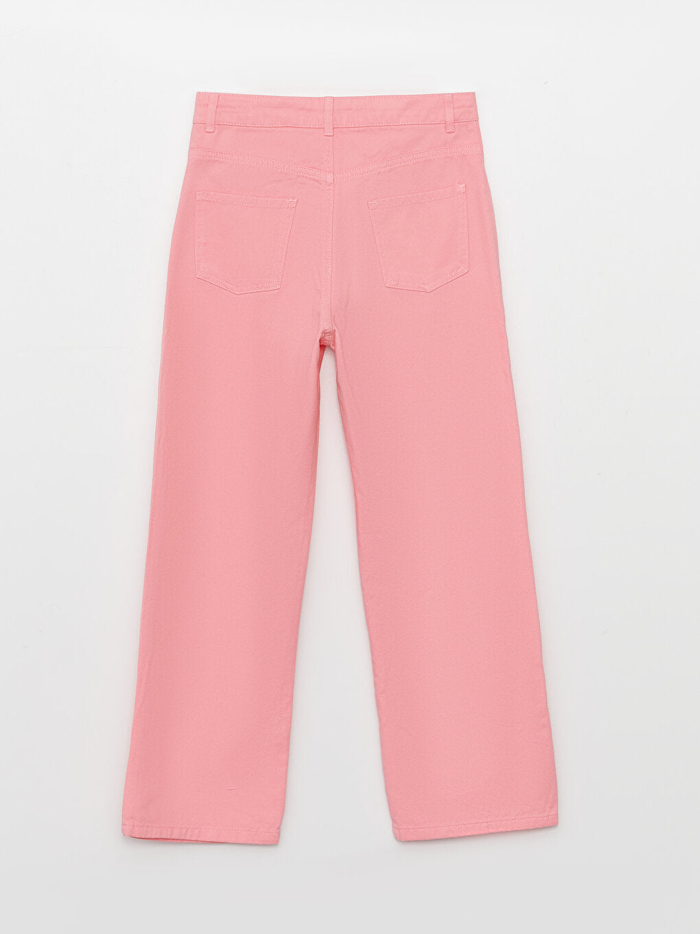 Basic Wide Leg Gabardine Girls' Trousers