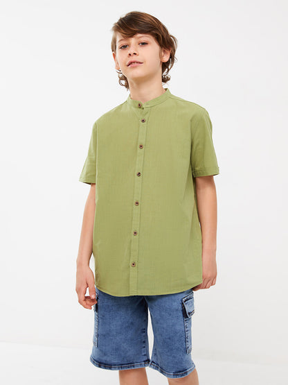 Judge Collar Basic Short Sleeve Boy's Shirt