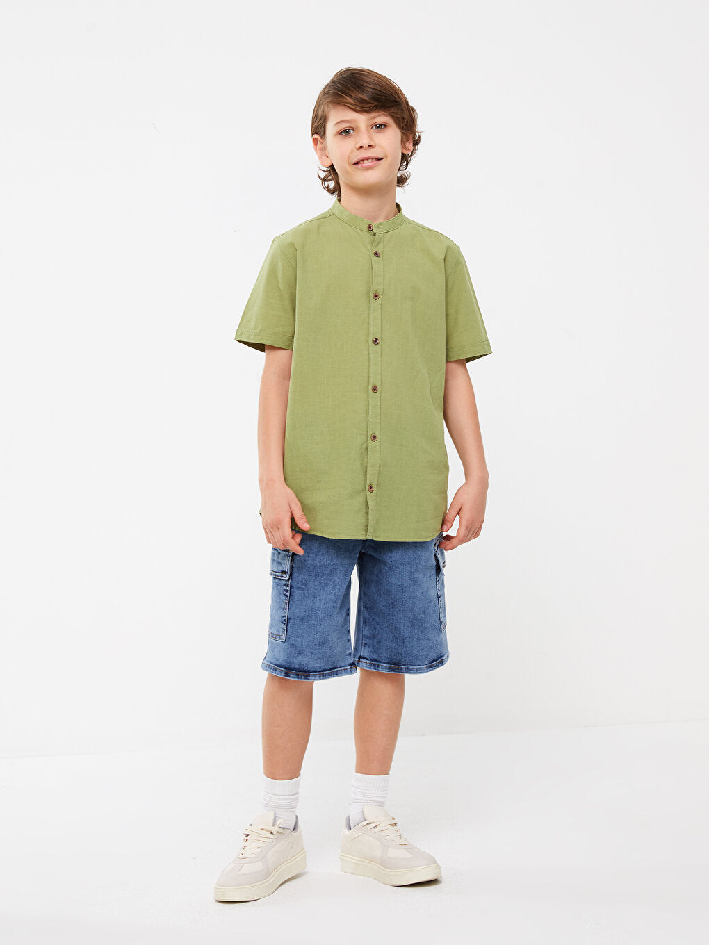 Judge Collar Basic Short Sleeve Boy's Shirt