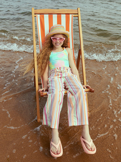 Batik Patterned Girl's Swimsuit