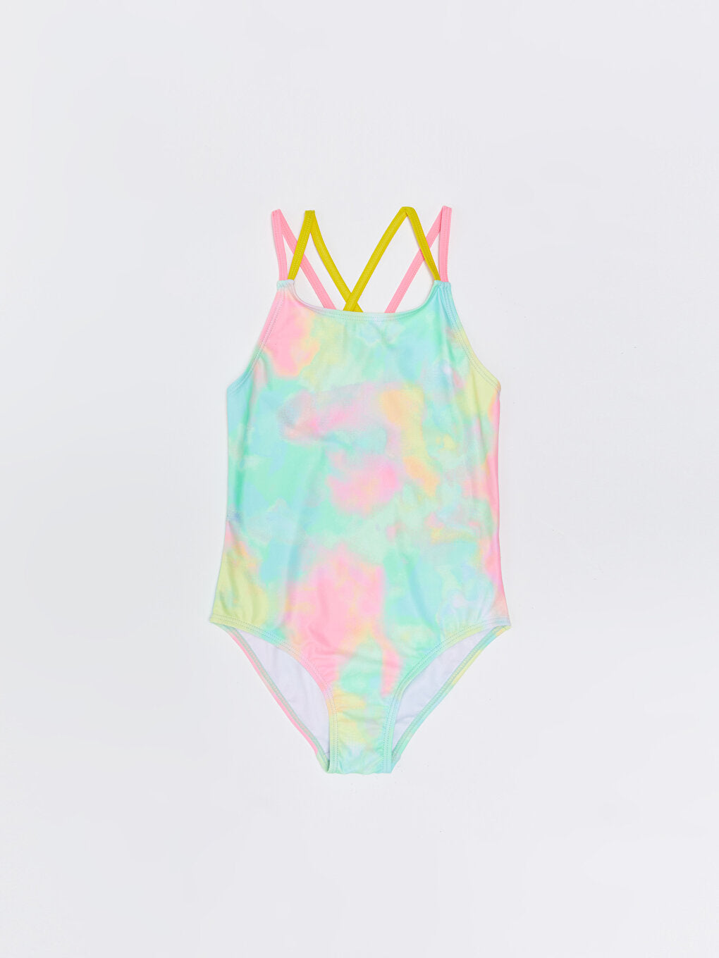 Batik Patterned Girl's Swimsuit