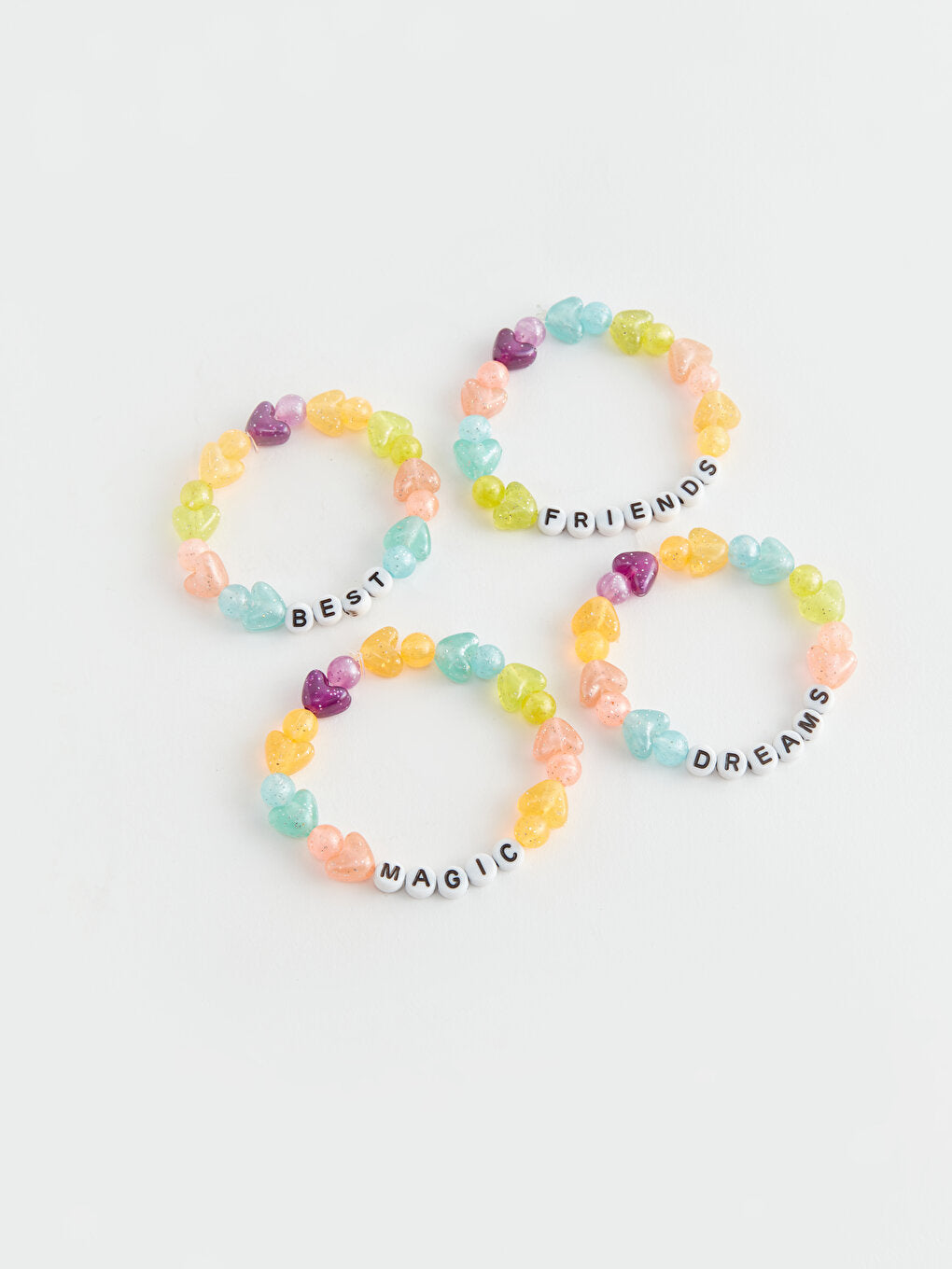 Beaded Girl's Bracelet Set of 4