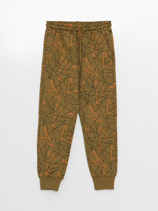 Printed Boys' Jogger Sweatpants with Elastic Waist