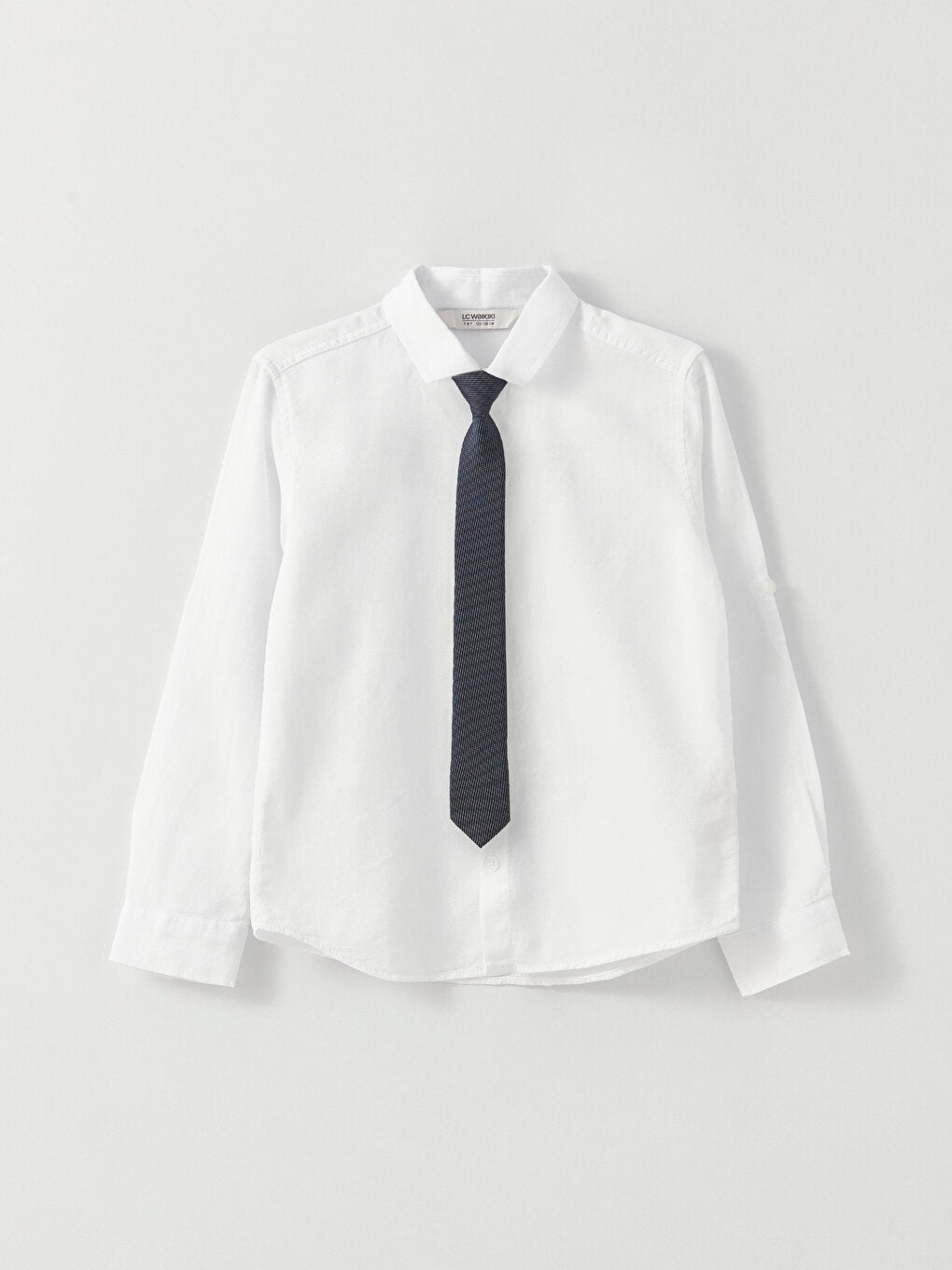 Basic Long Sleeve Boys' Shirt and Tie