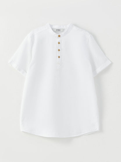 Judge Collar Basic Short Sleeve Shirt