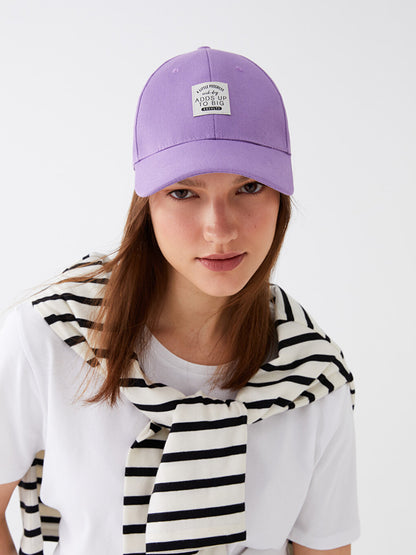 Label Detailed Women's Cap Hat