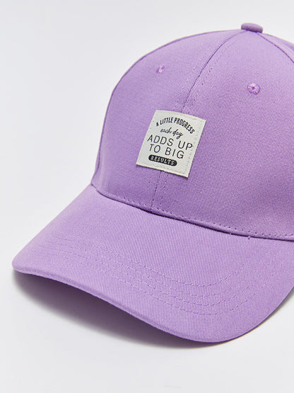 Label Detailed Women's Cap Hat