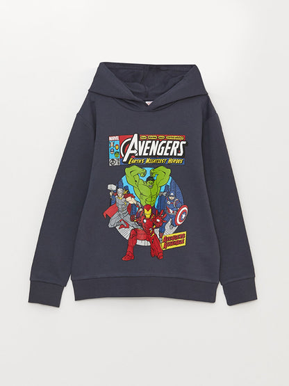 Hooded Avengers Printed Long Sleeve Boy's Sweatshirt