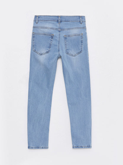 Super Skinny Fit Ripped Detailed Boy's Jean Trousers