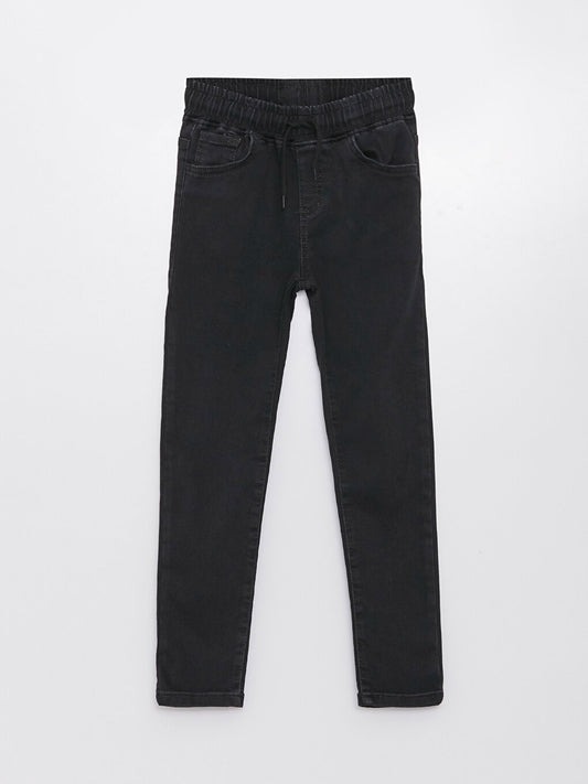 Super Skinny Fit Boy's Jean Trousers with Elastic Waist