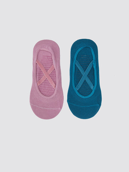 Flat Non-Slip Sole Women's Yoga and Pilates Socks 2 Pack