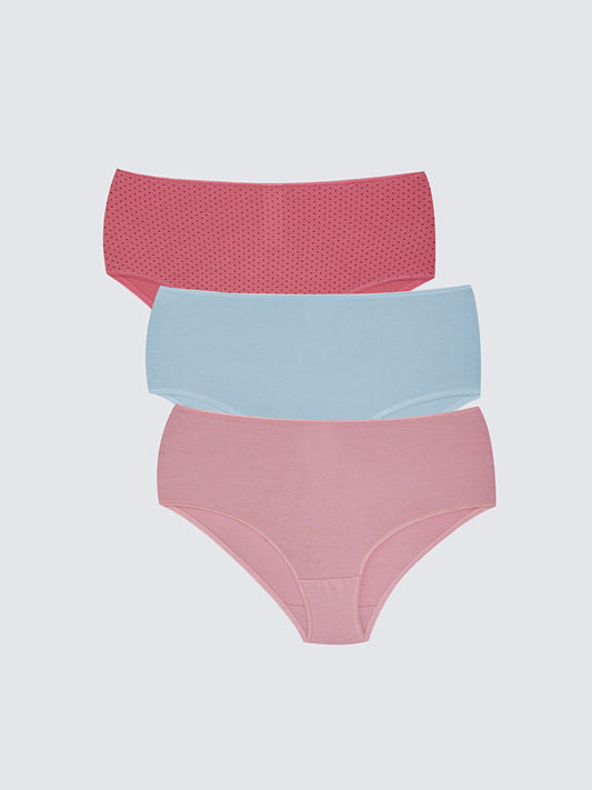 High Waist Plain Panties 3 Pack