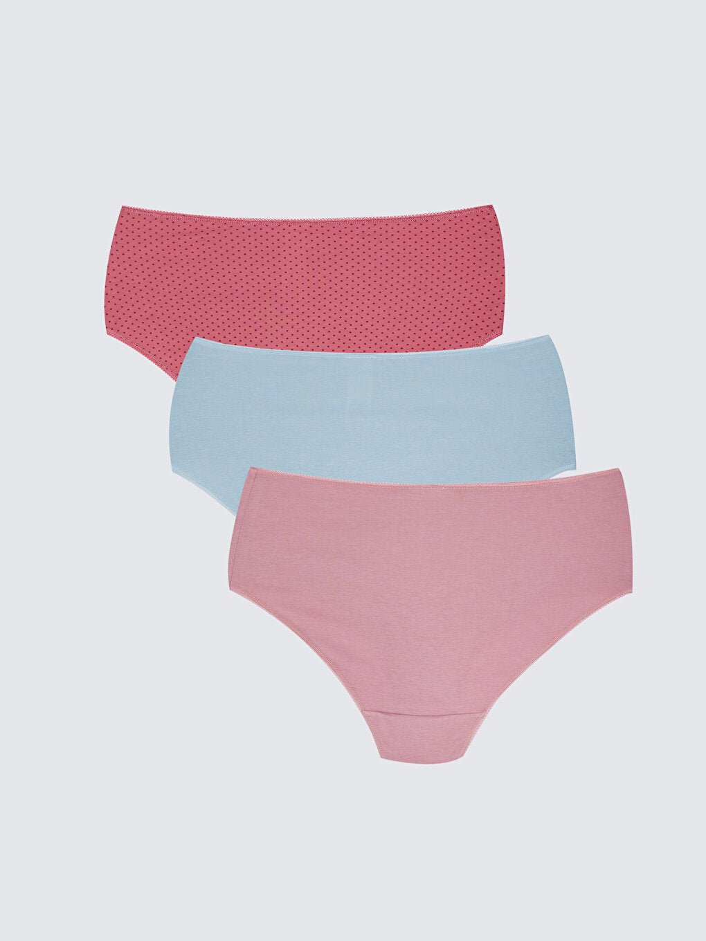 High Waist Plain Panties 3 Pack