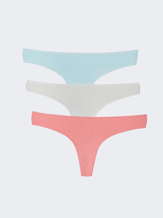 Plain Thong Panties 3 Pack