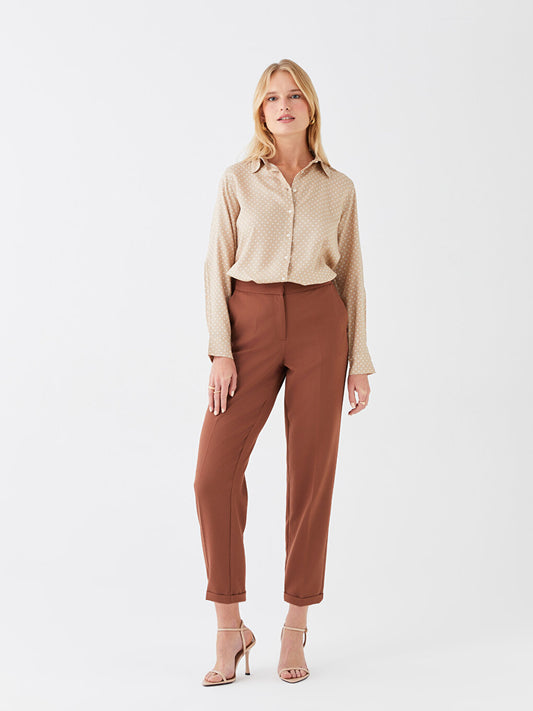 Carrot Cut Straight Women's Trousers