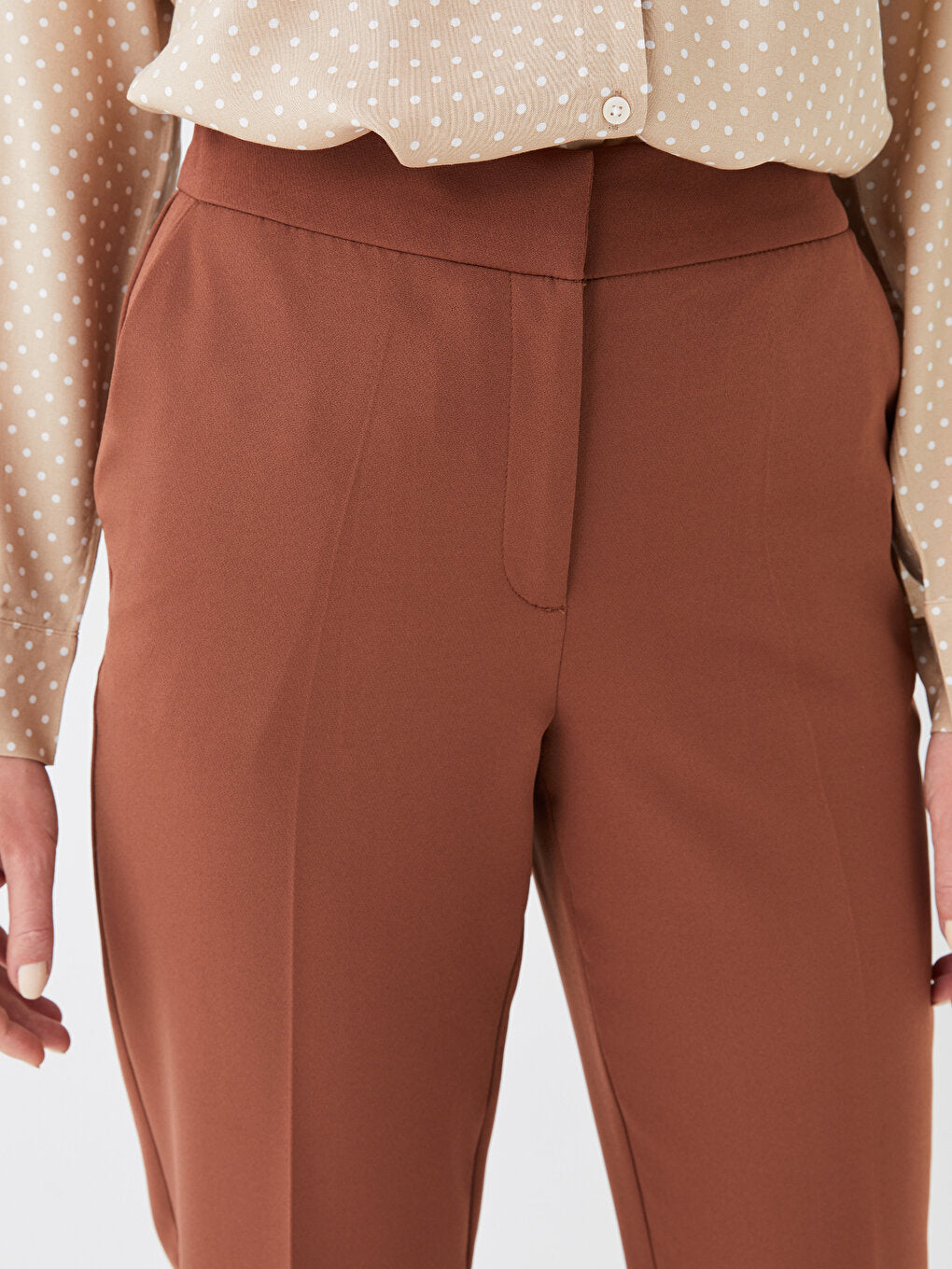 Carrot Cut Straight Women's Trousers