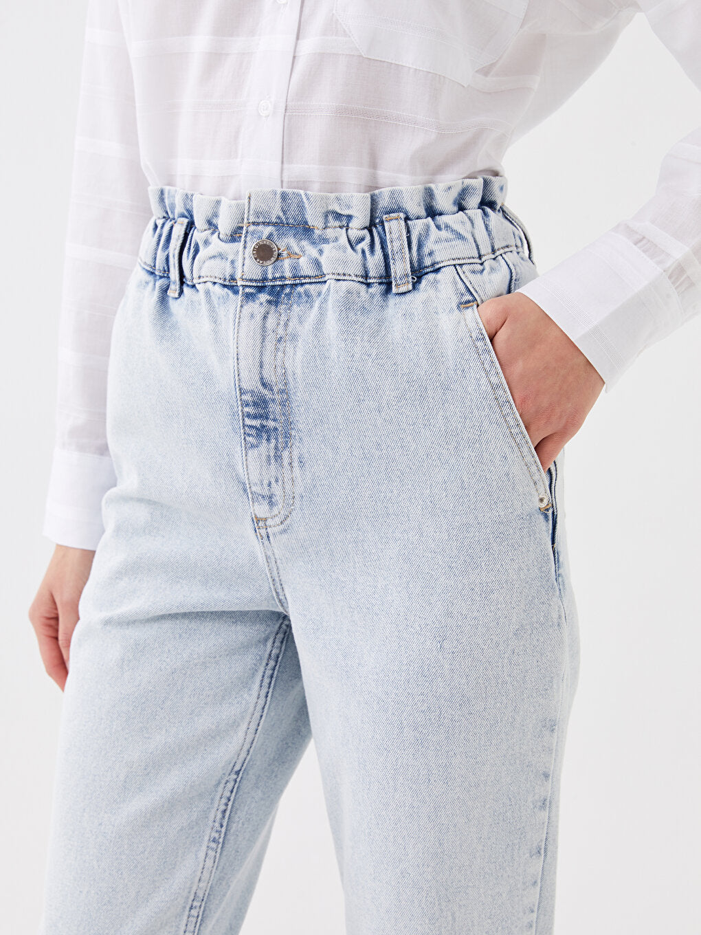 High Waist Slouchy Women's Jean Trousers