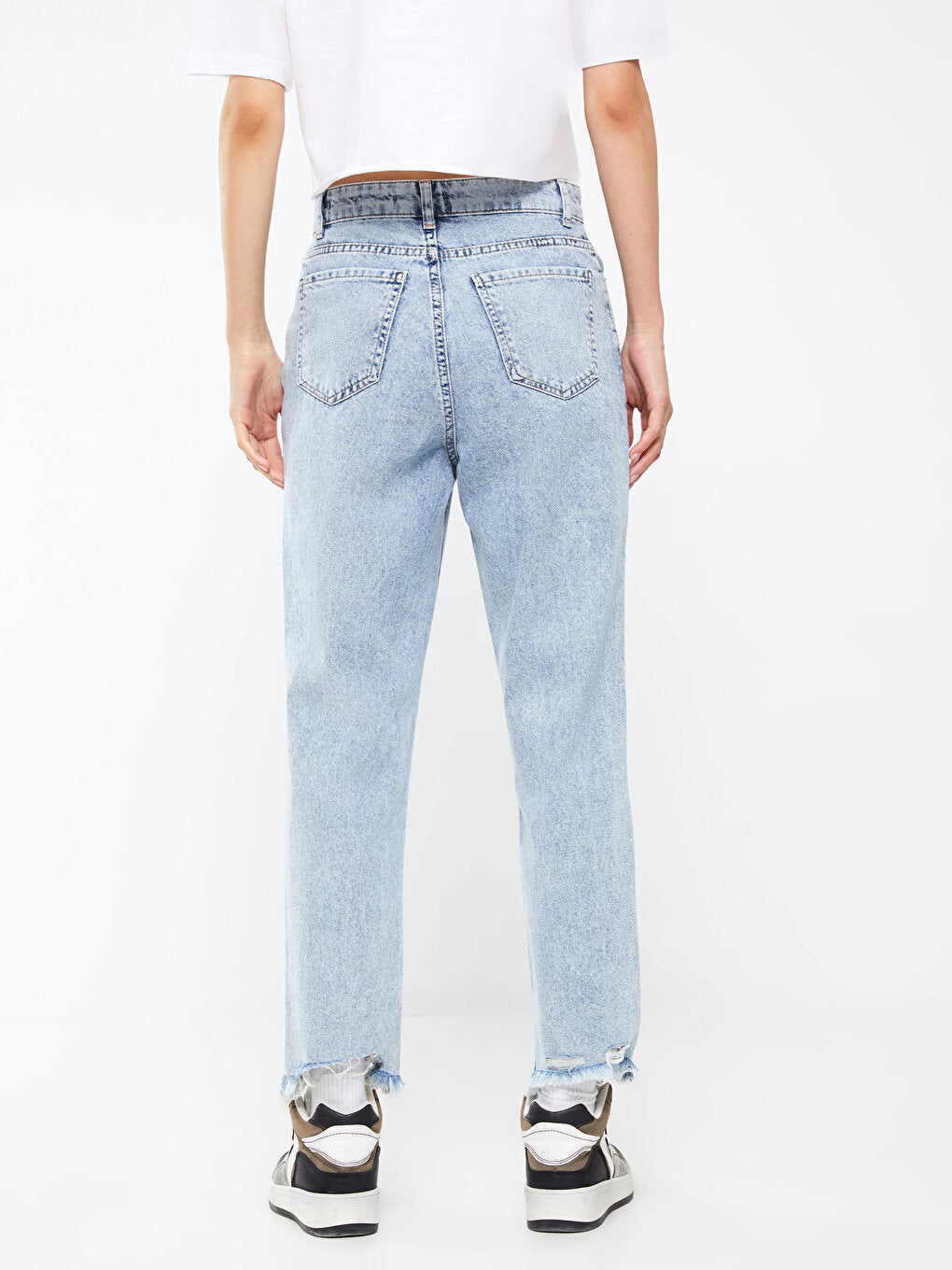 High Waist Mom Fit Women's Jean Trousers