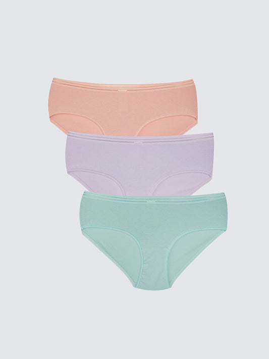 Plain Hipster Panties 3 Pack