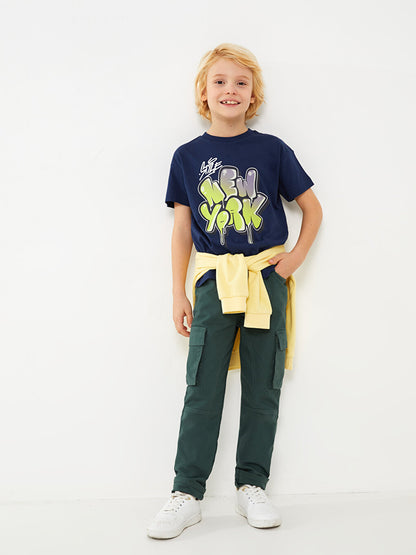 Boys' Cargo Pants with Elastic Waist