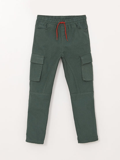 Boys' Cargo Pants with Elastic Waist