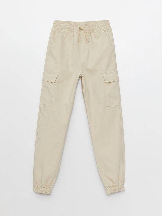 Boys' Cargo Pants with Elastic Waist