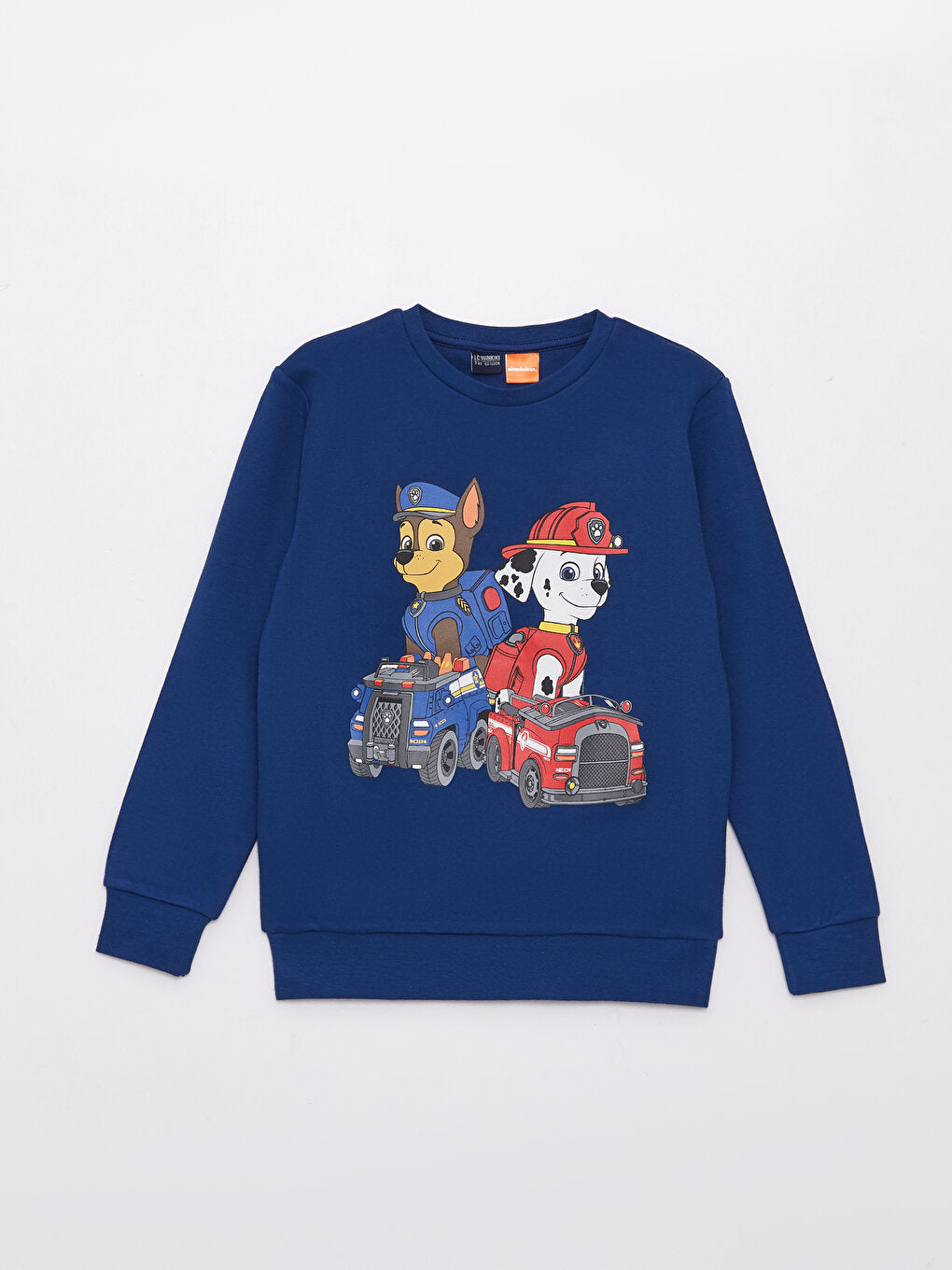 Crew Neck Paw Patrol Printed Long Sleeve Boy's T-Shirt