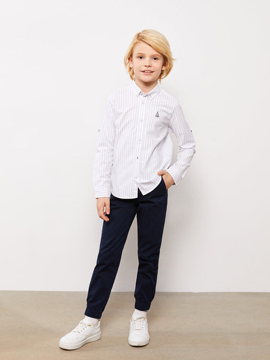 Basic Boy's Jogger Trousers with Elastic Waist