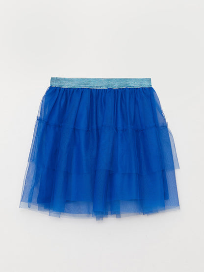 Girls' Tulle Skirt with Elastic Waist