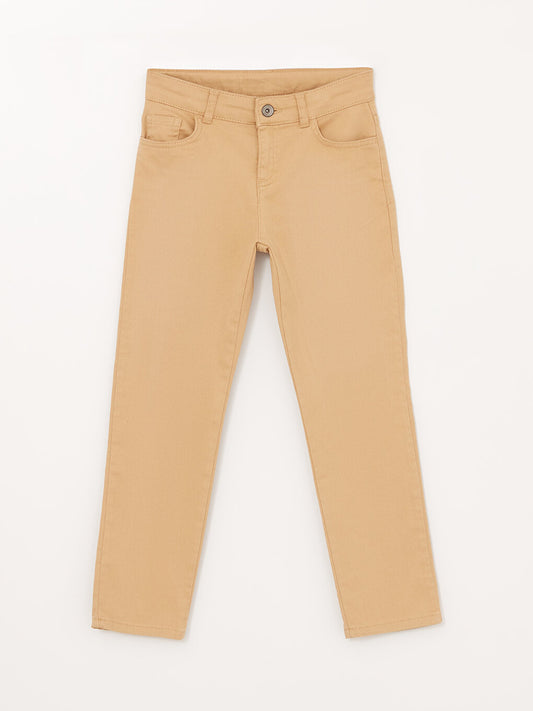 Slim Fit Basic Gabardine Boys' Trousers