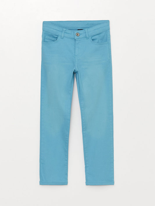 Slim Fit Basic Gabardine Boys' Trousers