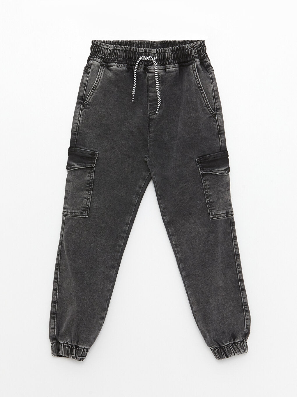 Basic Boy's Jean Jogger Trousers with Elastic Waist