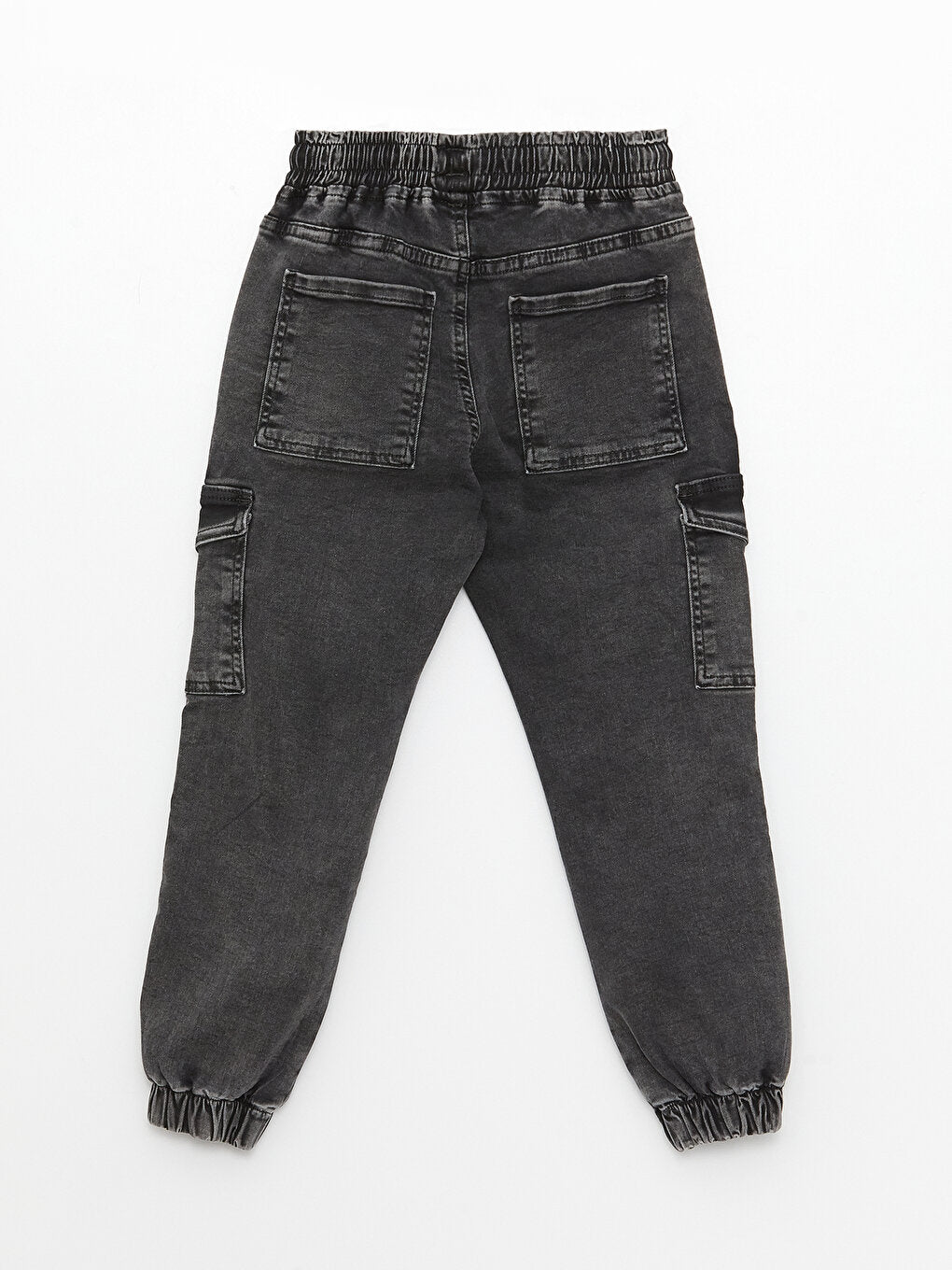 Basic Boy's Jean Jogger Trousers with Elastic Waist