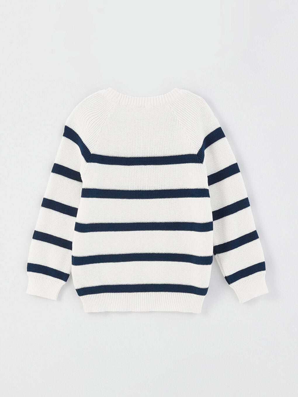 Crew Neck Long Sleeve Striped Baby Boy Knitwear Sweater