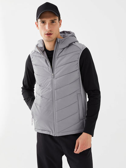 Standard Mold Hooded Men's Puffer Vest