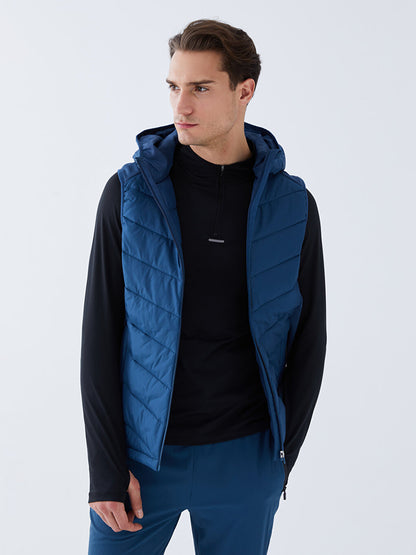 Standard Mold Hooded Men's Puffer Vest