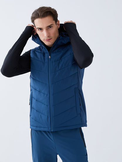 Standard Mold Hooded Men's Puffer Vest