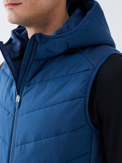 Standard Mold Hooded Men's Puffer Vest