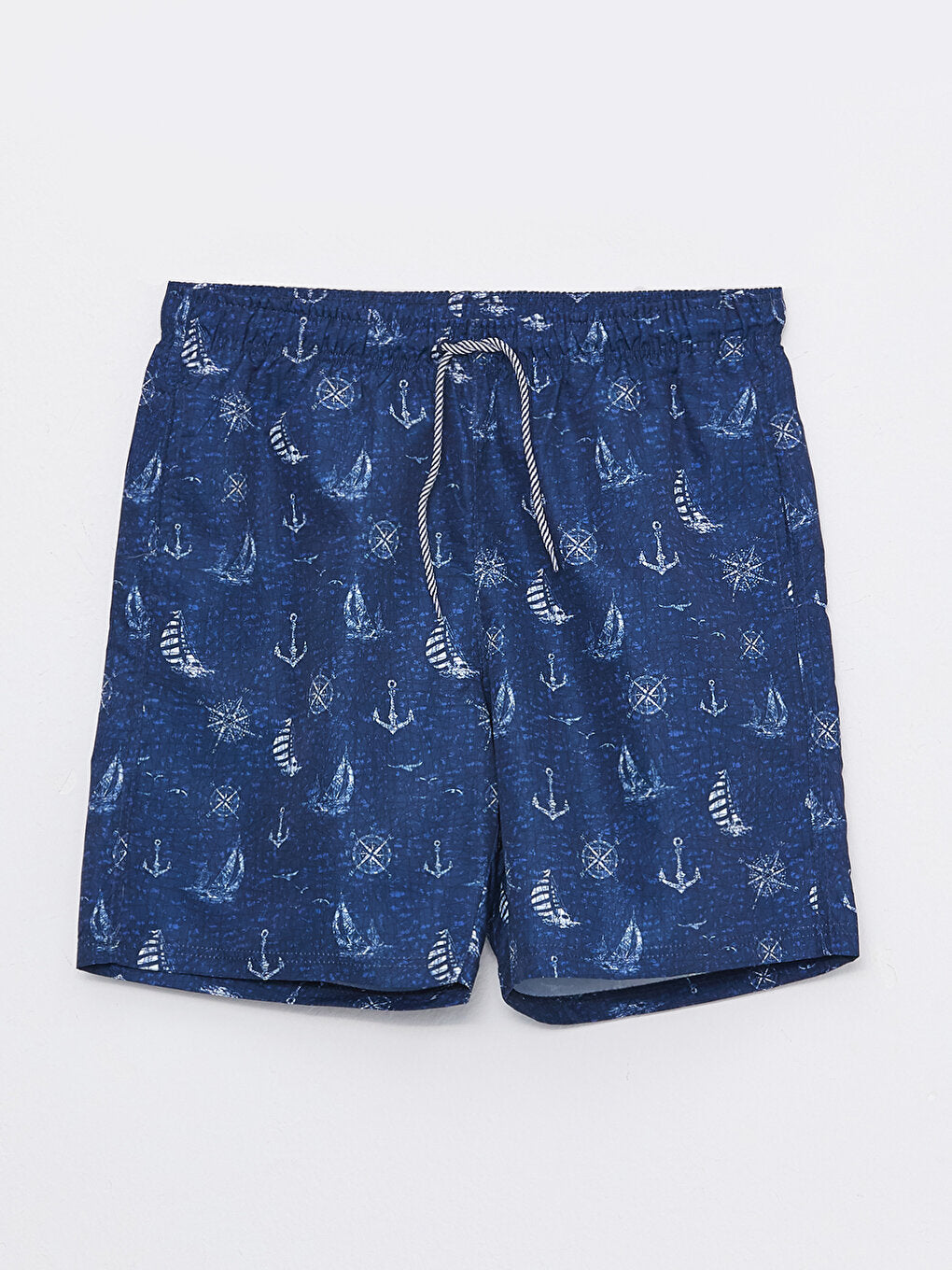 Knee-Length Patterned Men's Swim Shorts