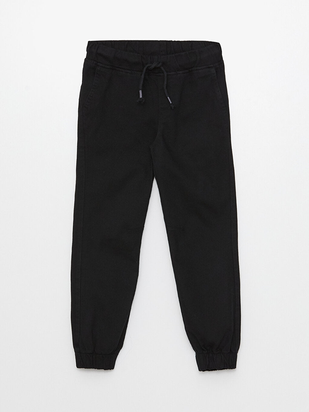 Basic Gabardine Boy's Jogger Trousers with Elastic Waist